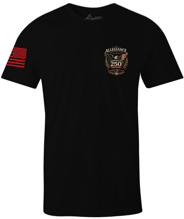 Allegiance Legacy Tee America 250th anniversary eagle crest design